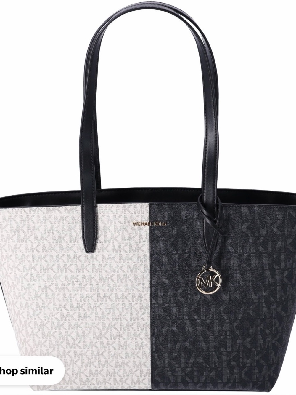 Michael Kors Jet Set Travel Medium Zip Top Tote Black Multi MK Signature NWT